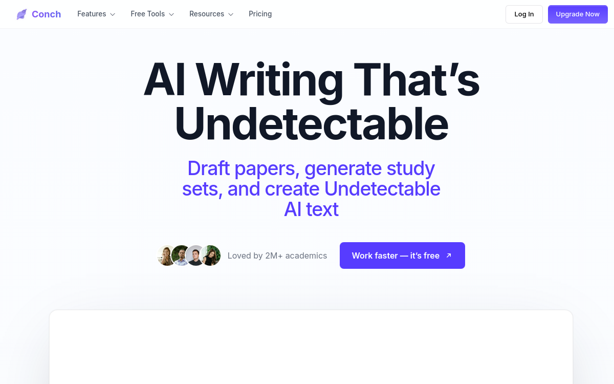 Conch AI website screenshot