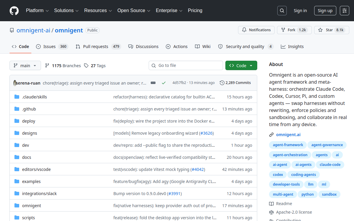omnigent website screenshot