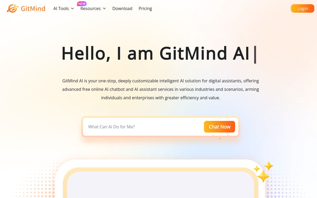 GitMind Chat website screenshot