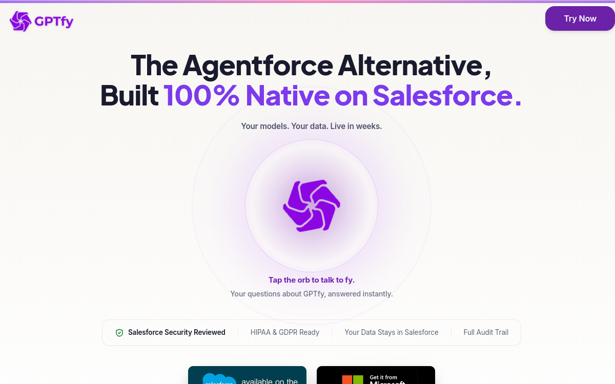 GPTfy website screenshot