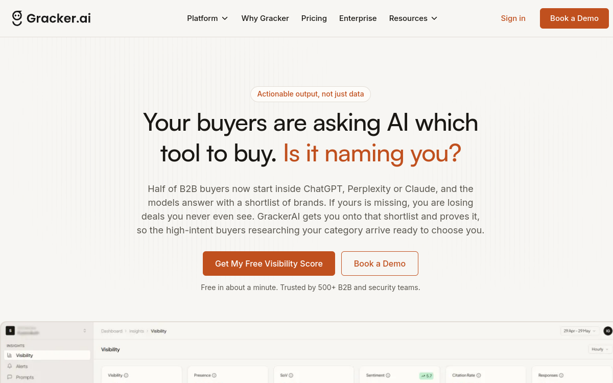 GrackerAI website screenshot