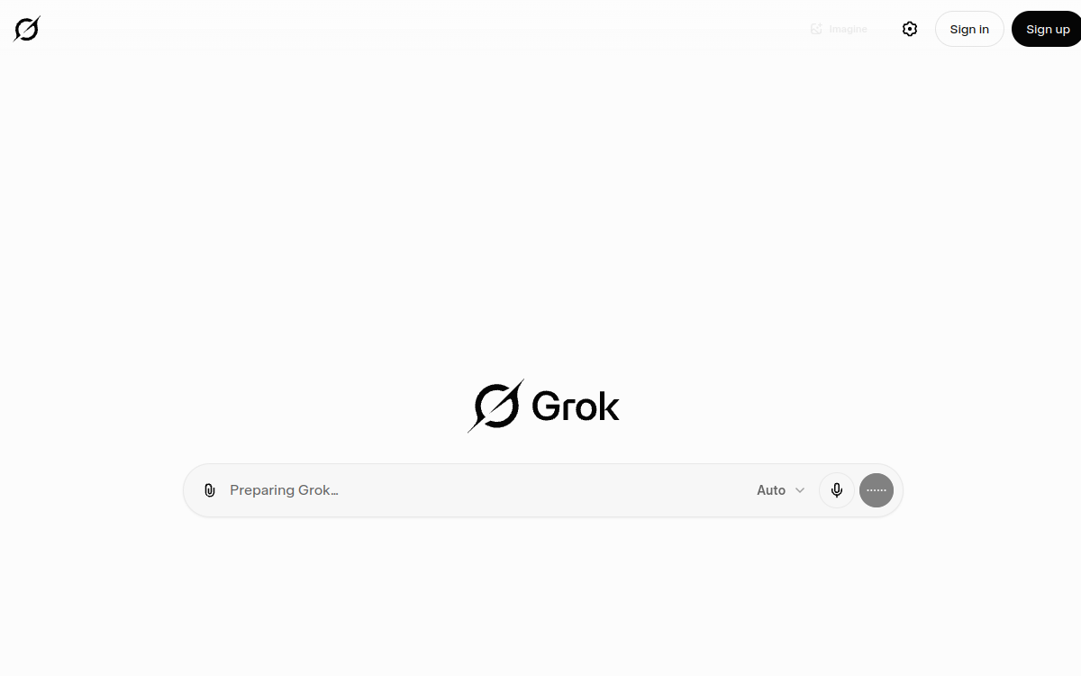 GrokImagineAI.com screenshot
