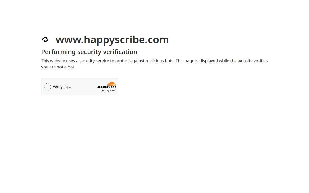 Happy Scribe website screenshot