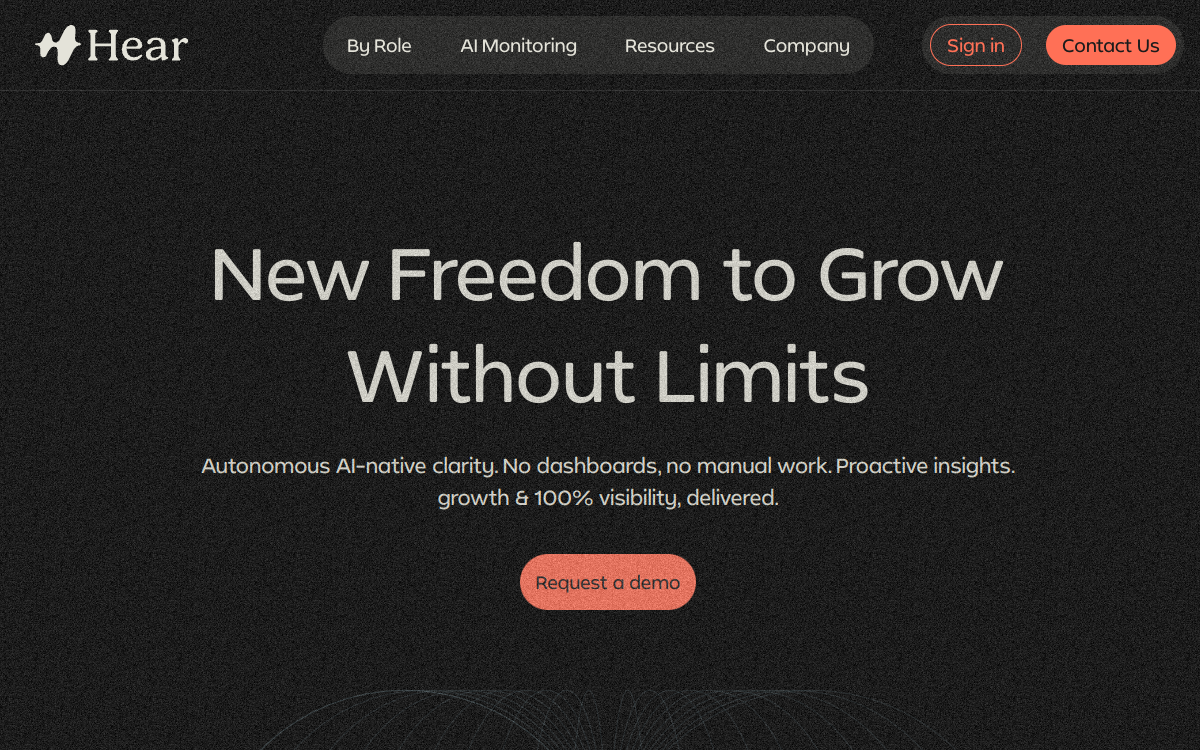 Hear website screenshot