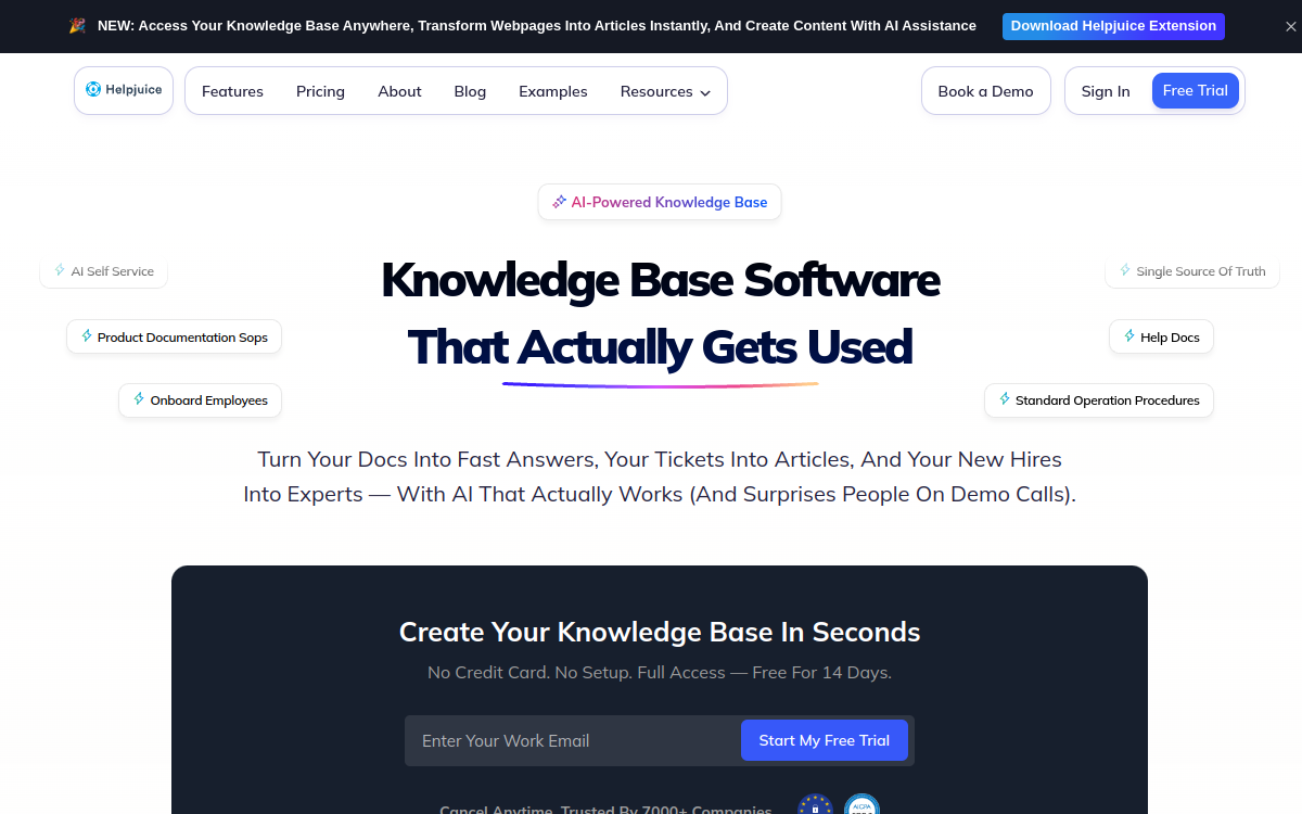 Helpjuice website screenshot