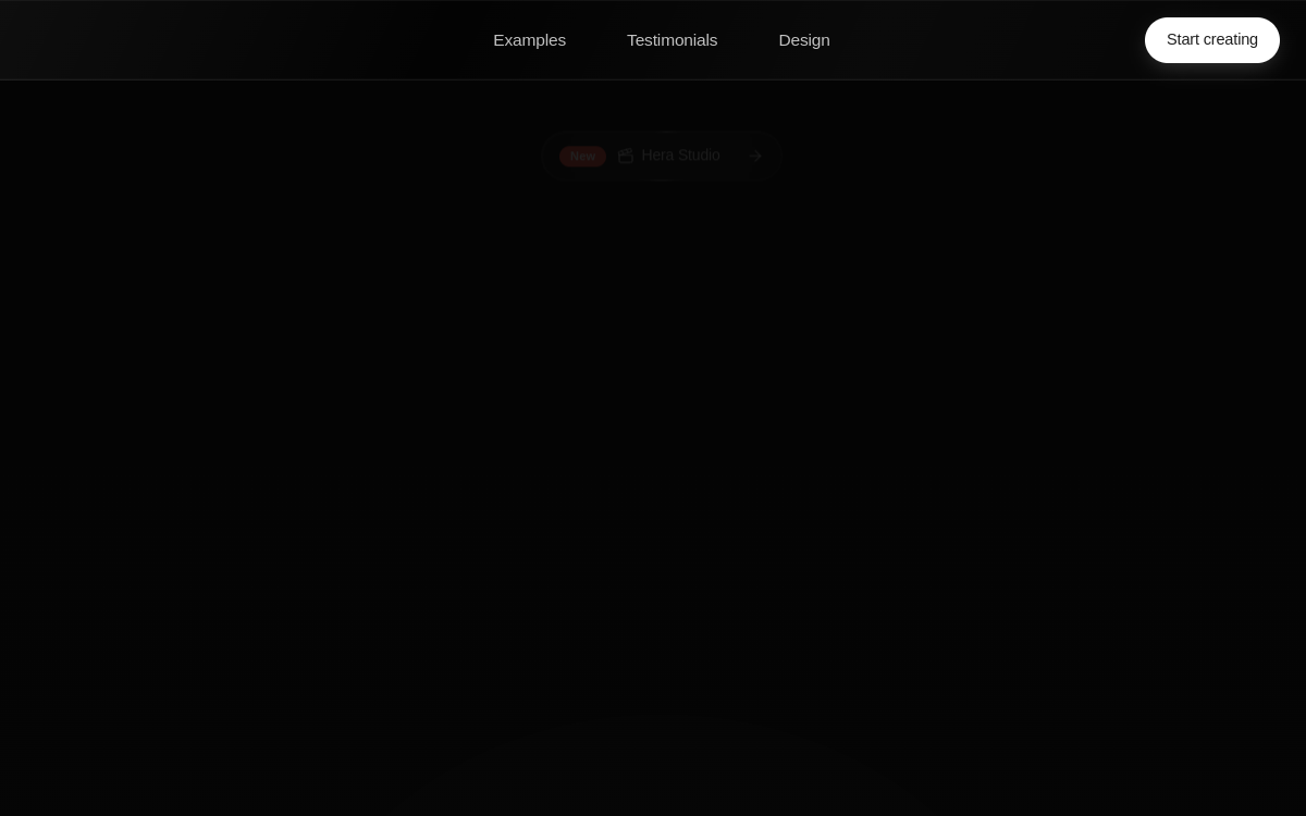 Hera AI website screenshot