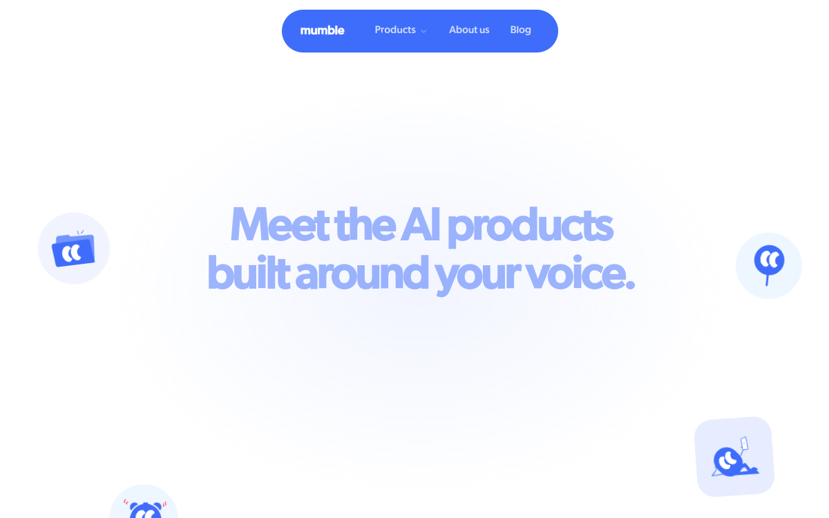 Mumble AI website screenshot