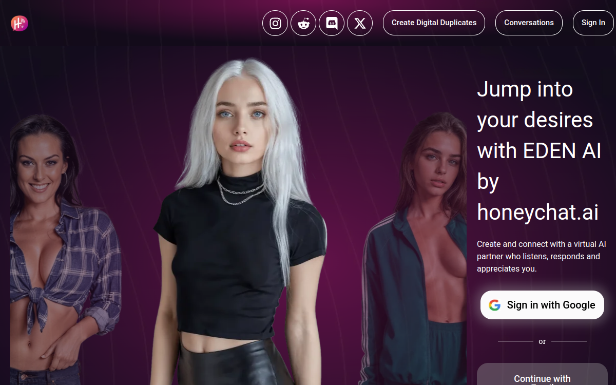honeychat.ai website screenshot