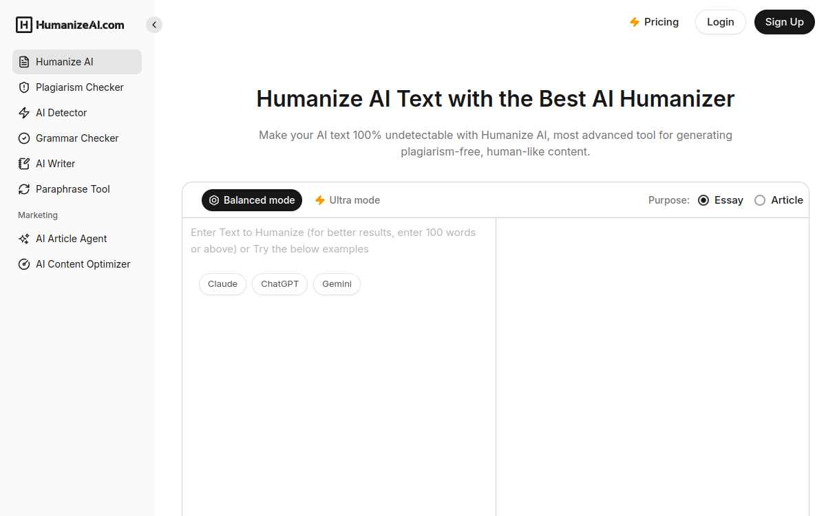 Humanize AI screenshot