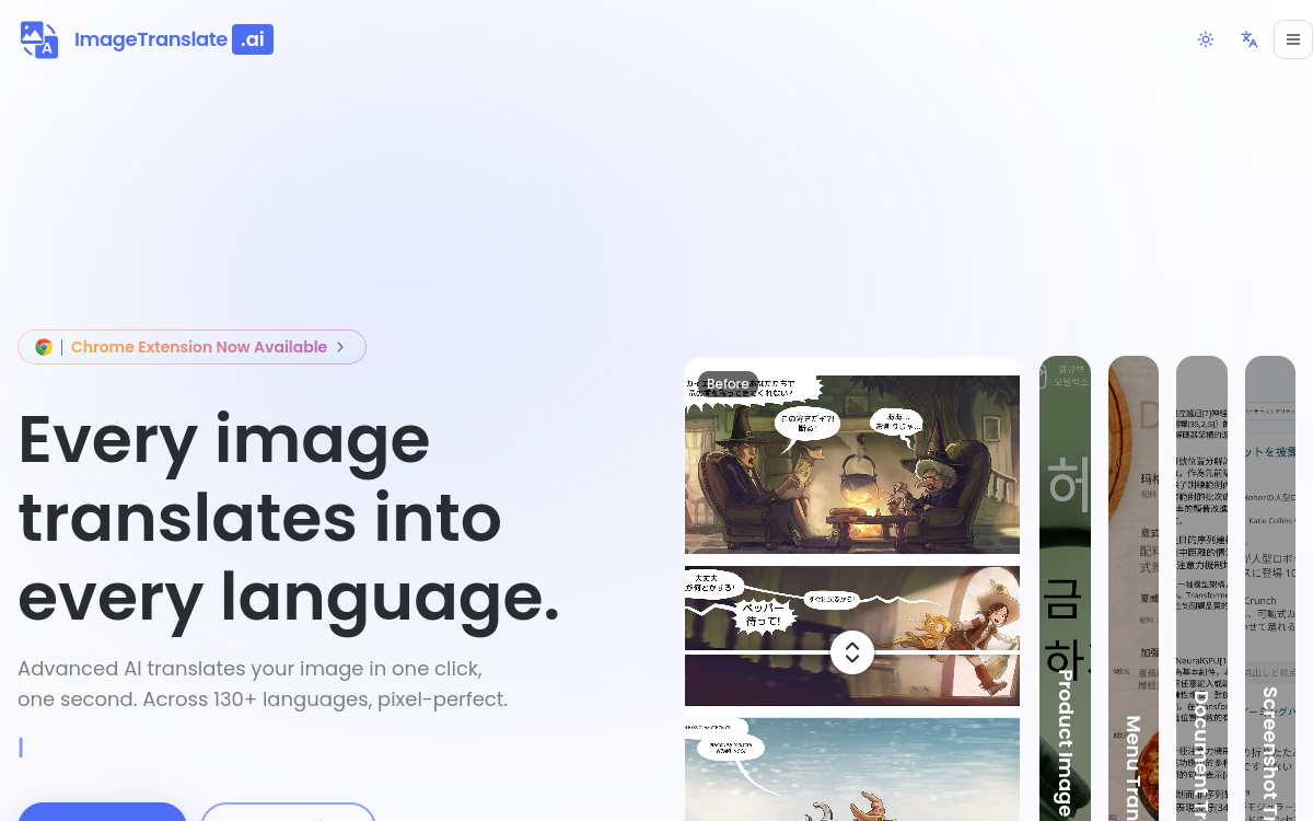 Image Translate AI website screenshot