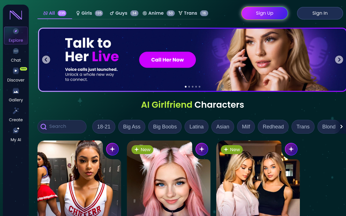 Infatuated AI website screenshot