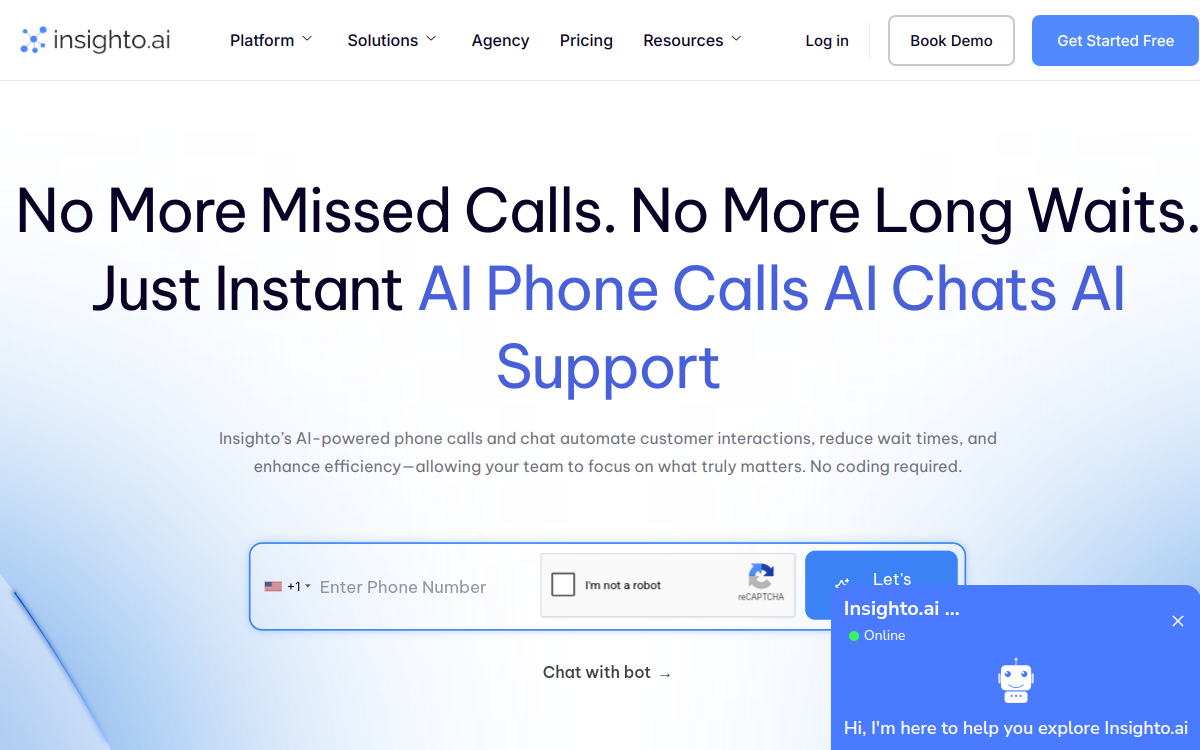 Insighto.ai website screenshot