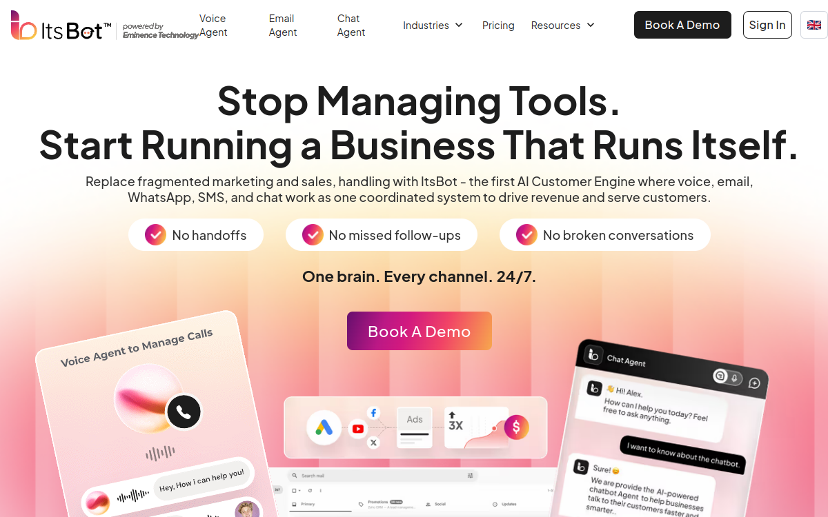 Its Bot website screenshot