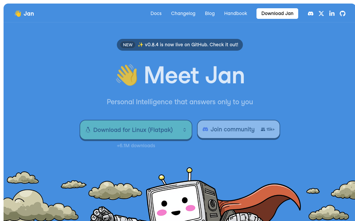 Jan（Jan.ai） 网站预览