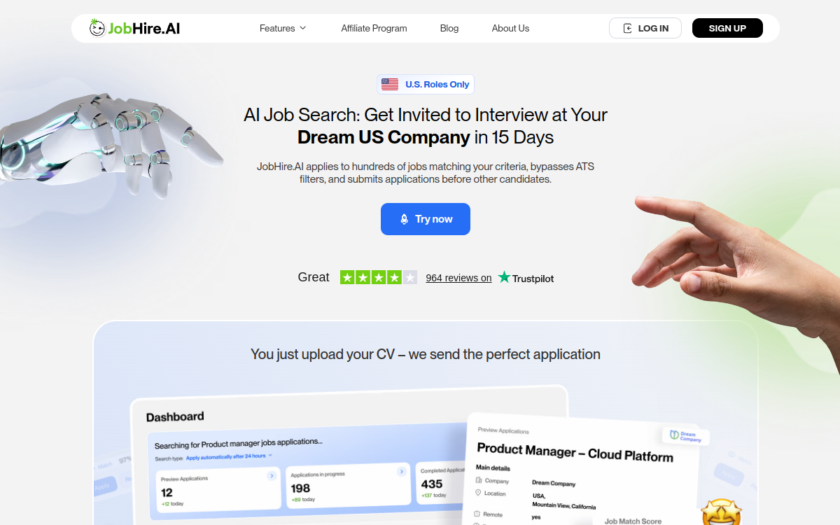 JobHire.ai website screenshot