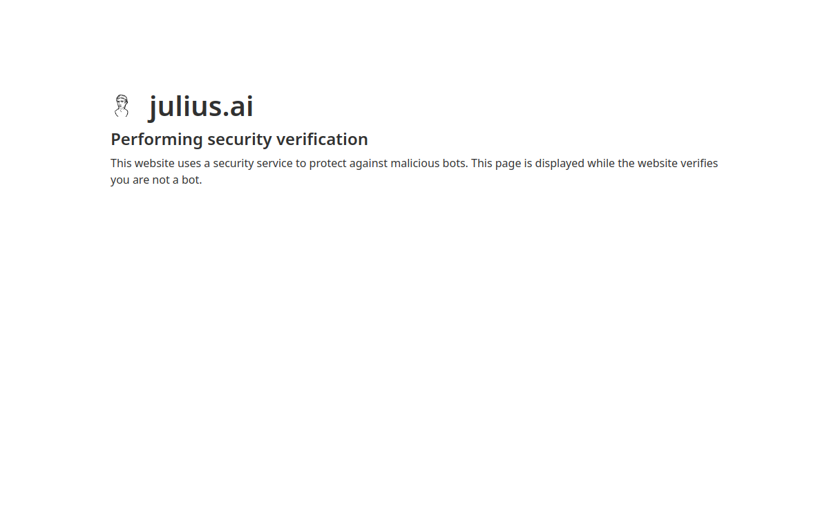 Julius AI website screenshot