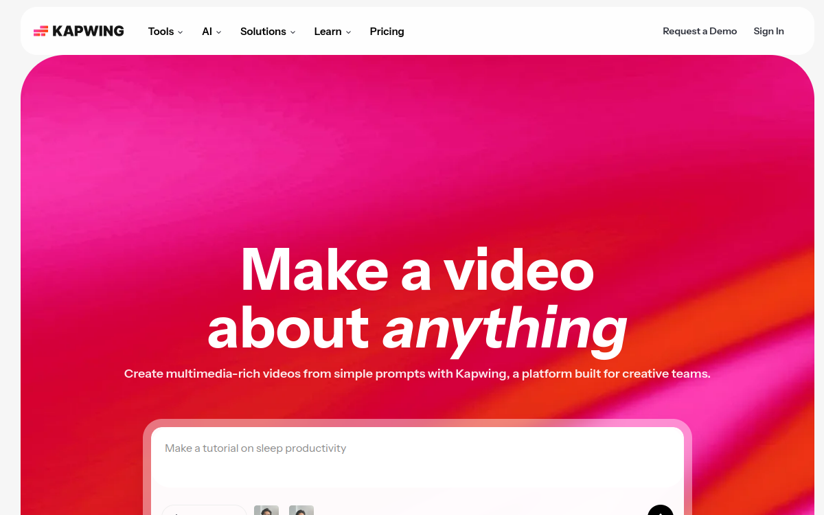 Kapwing website screenshot