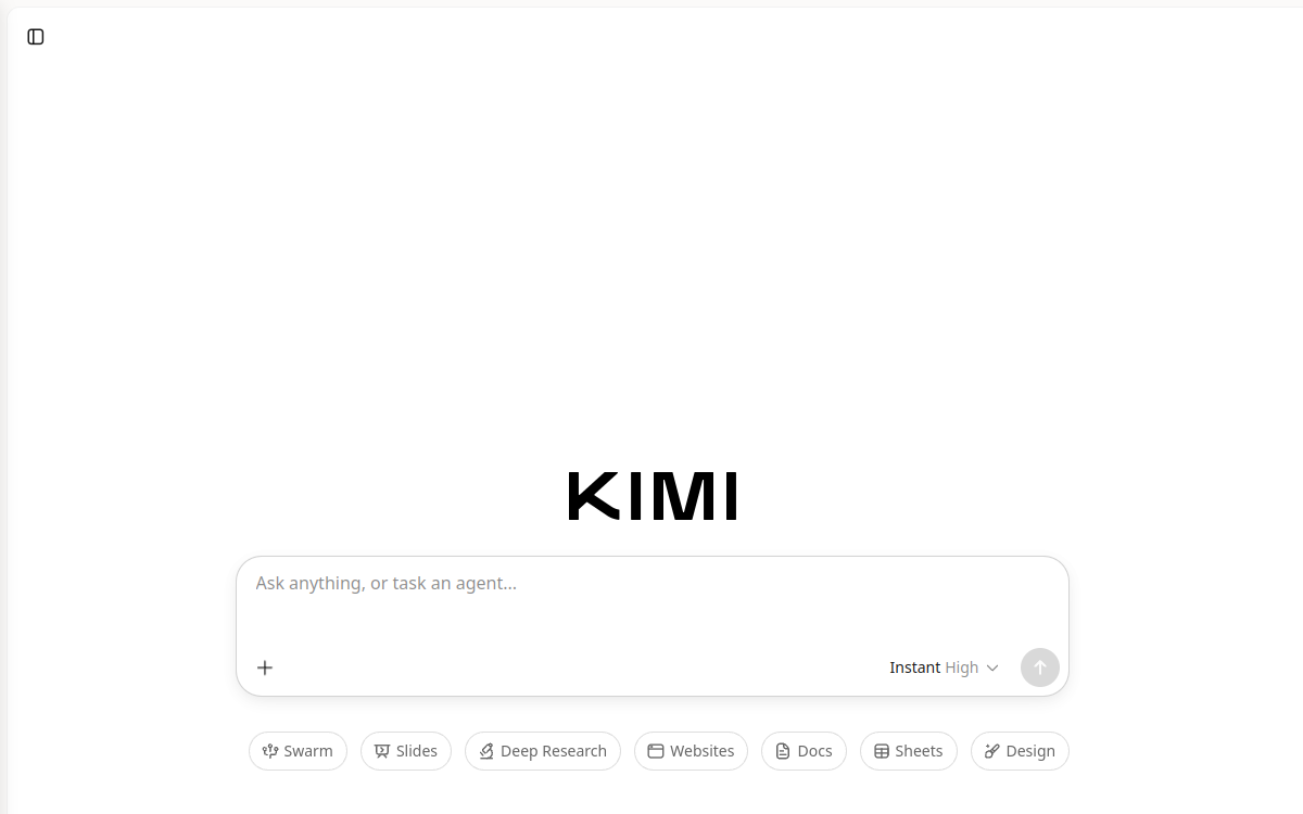 Kimi Chat website screenshot