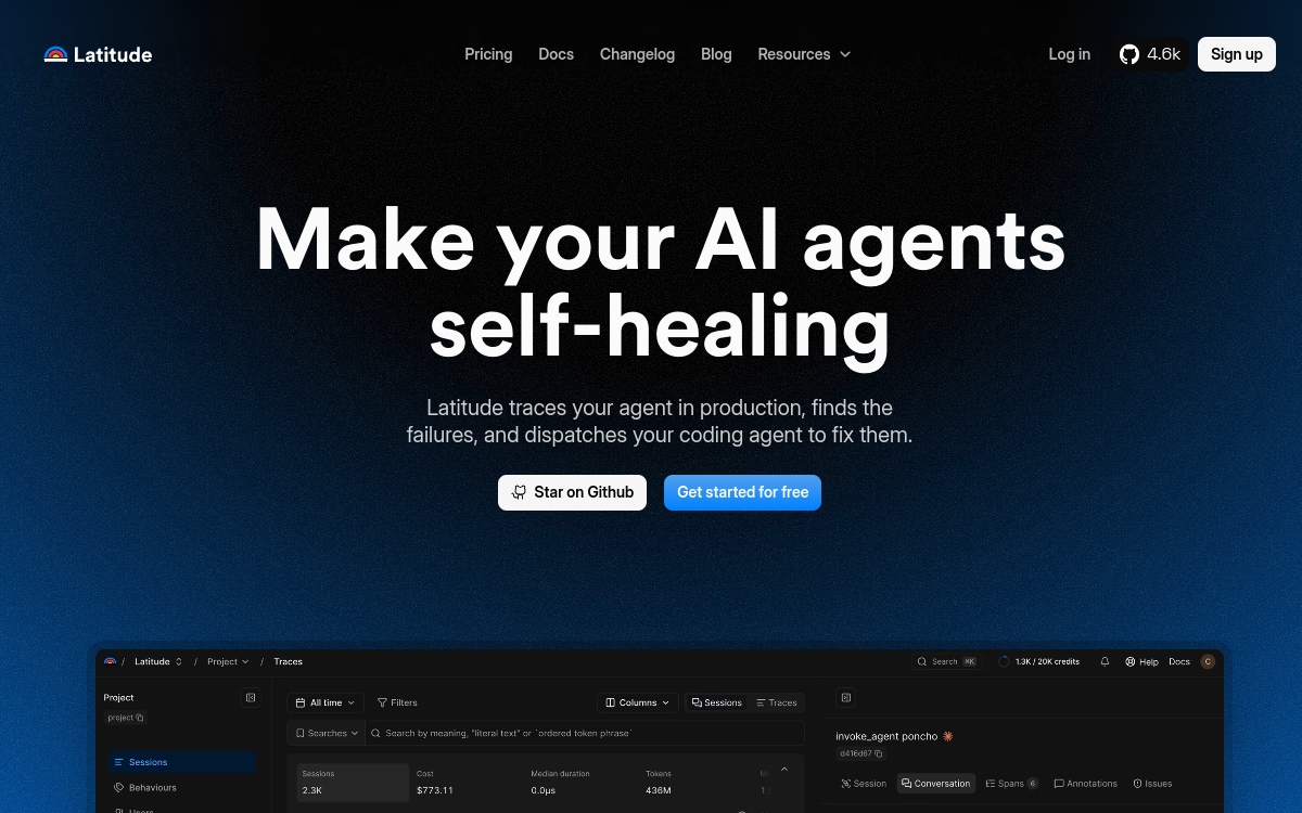 Latitude website screenshot