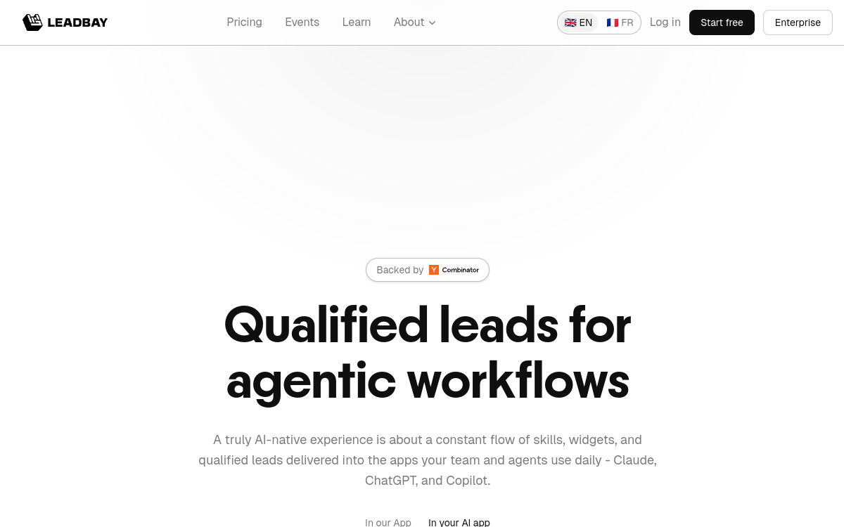 Leadbay website screenshot