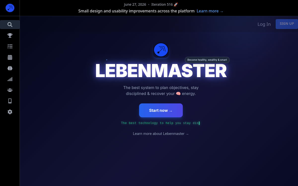 Lebenmaster website screenshot
