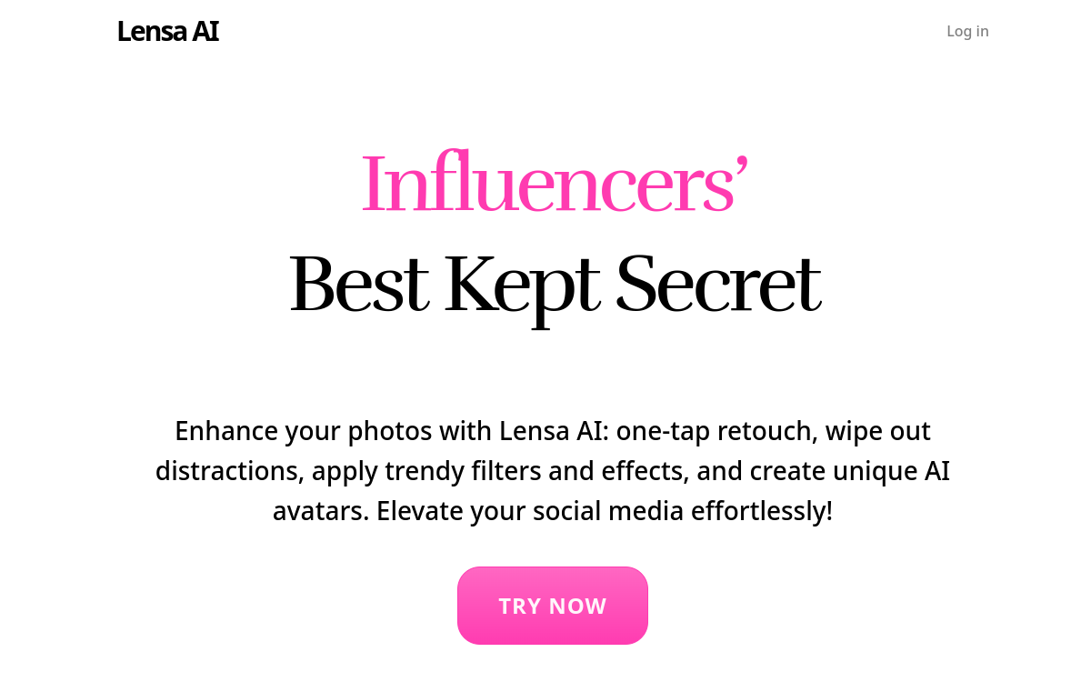 lensa.app website screenshot