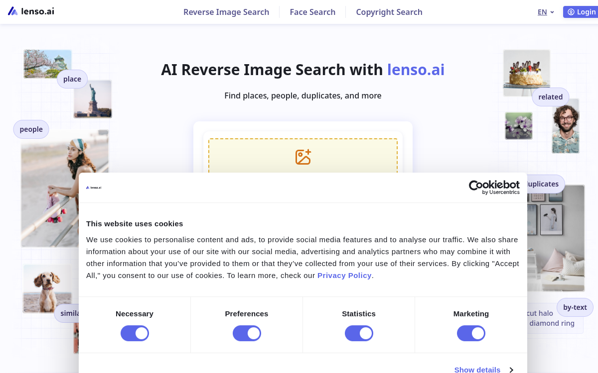 lenso.ai website screenshot