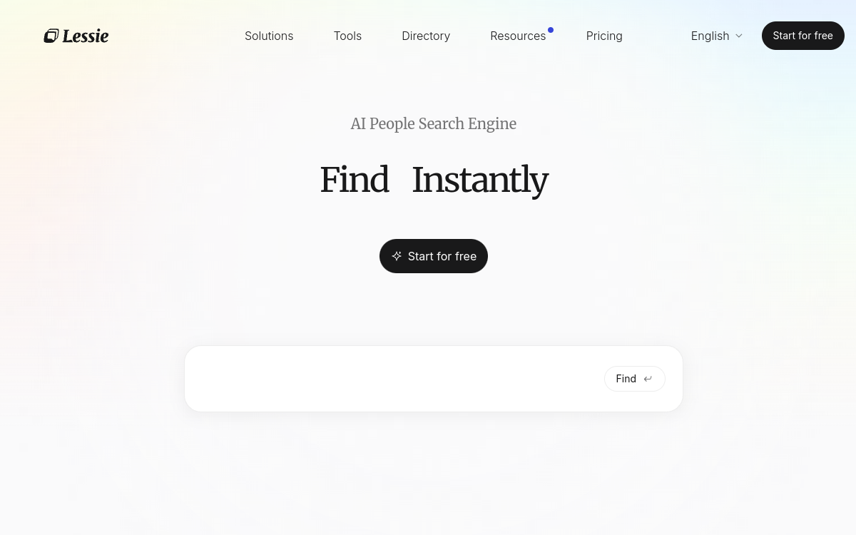 Lessie AI website screenshot