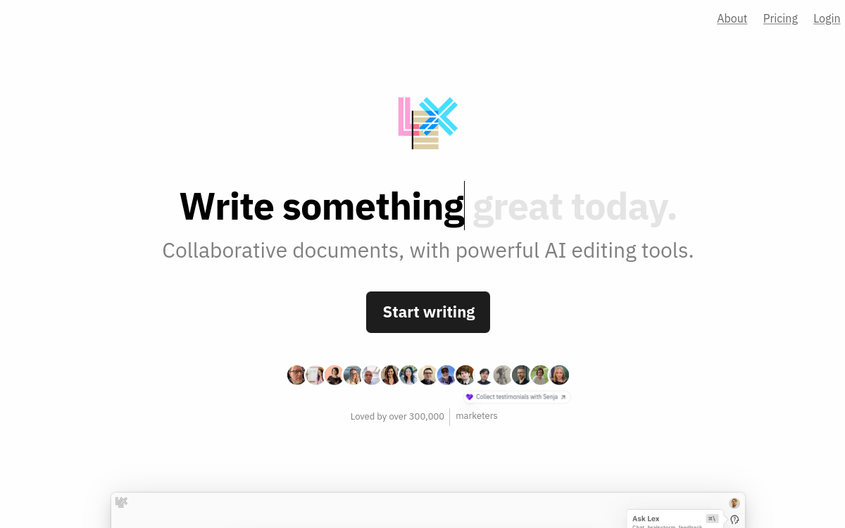 Lex website screenshot