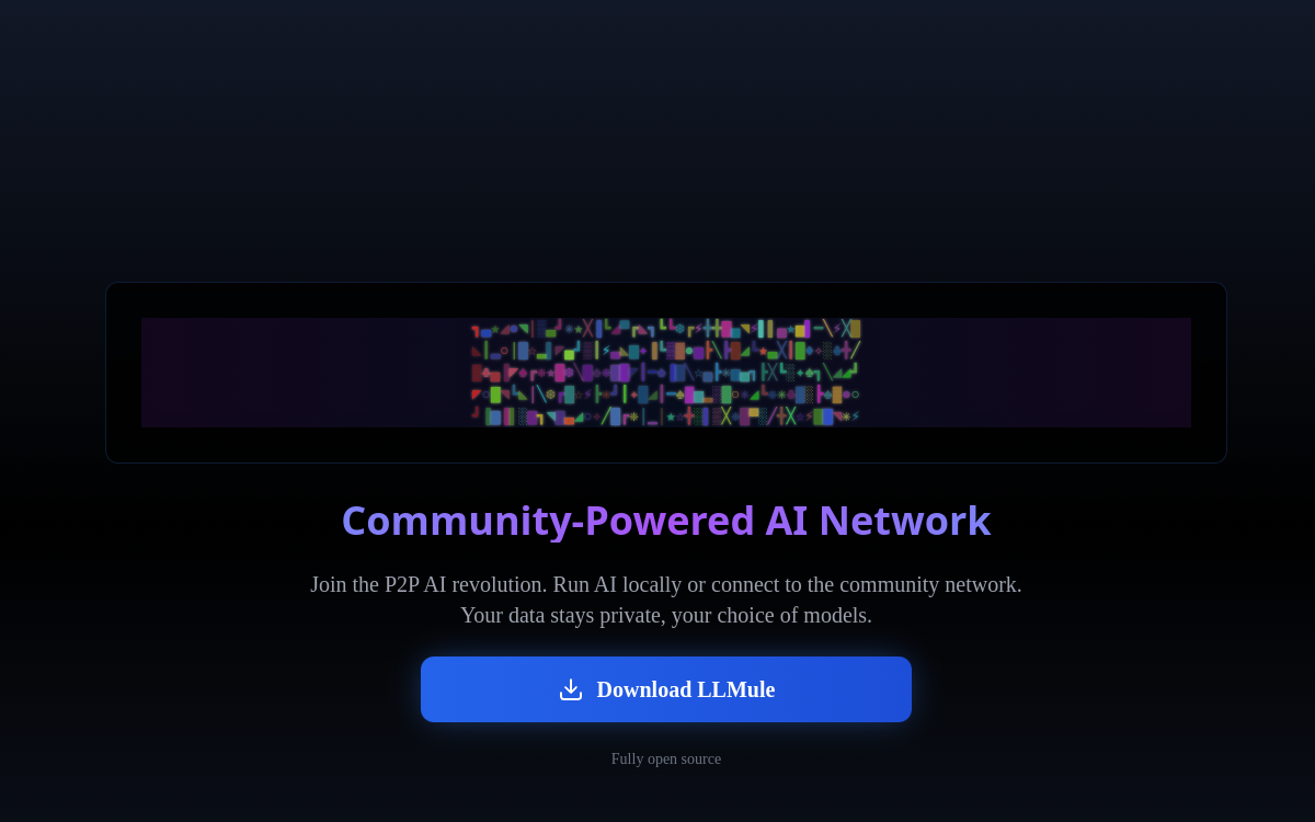 LLMule website screenshot