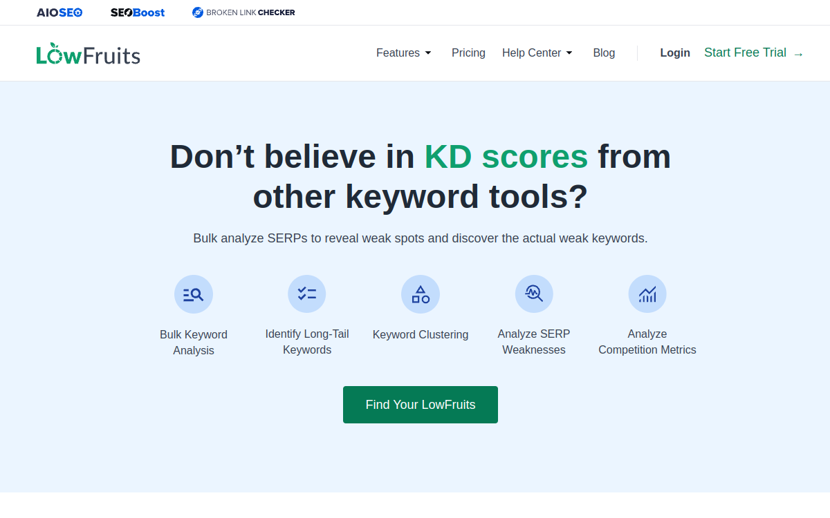 LowFruits for uncovering low homepage screenshot