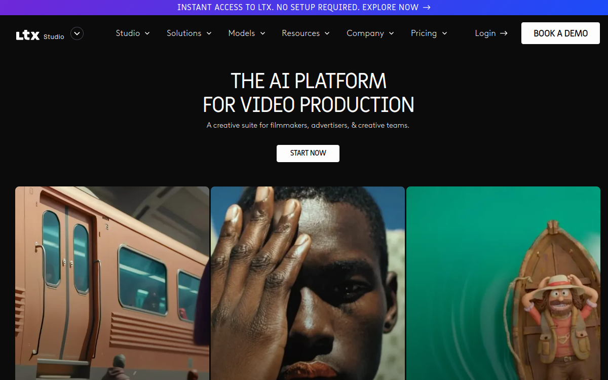LTX Studio website screenshot