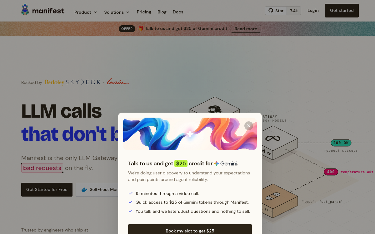 Manifest website screenshot