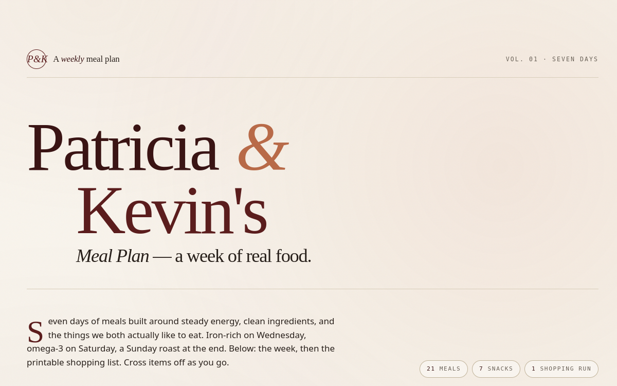 Meal Plan