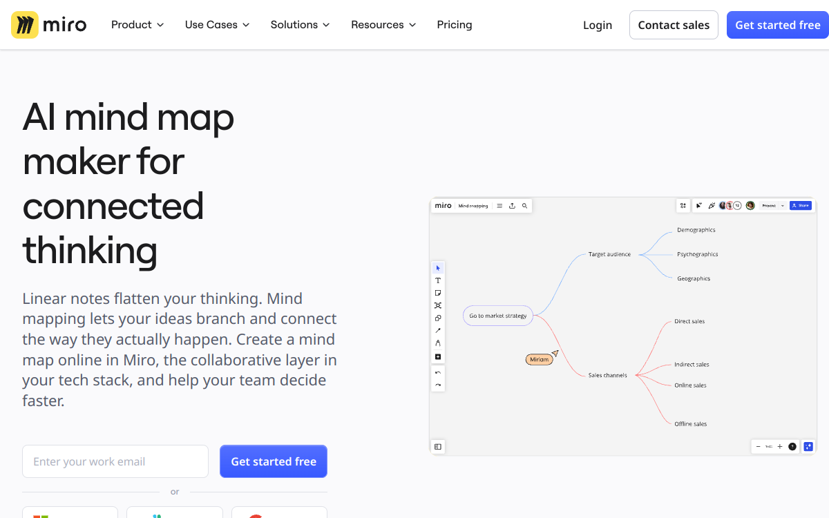 Mind Map Maker | Free Mind Mapping Online | Miro 网站预览