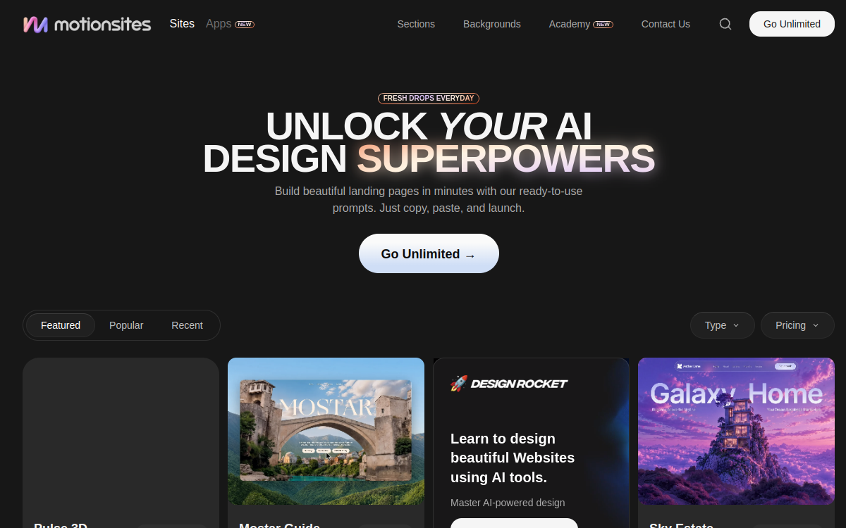 MotionSites website screenshot