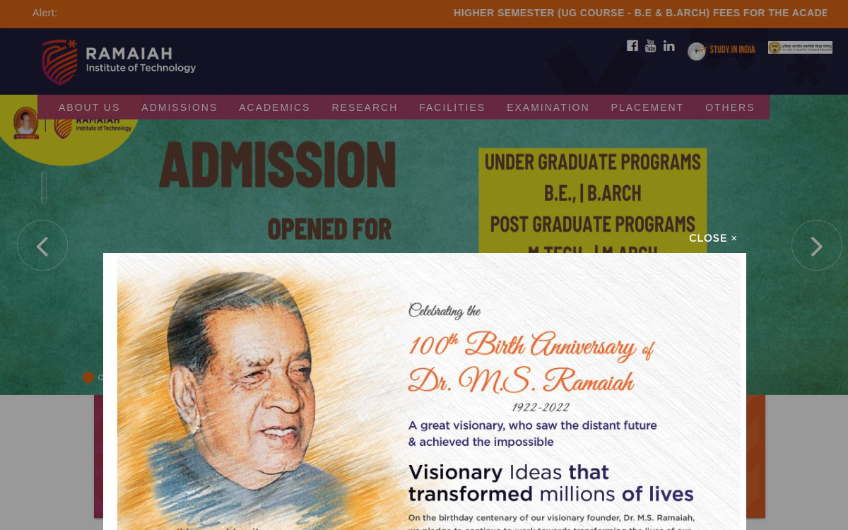 MS Ramaiah Institute of Technology official campus