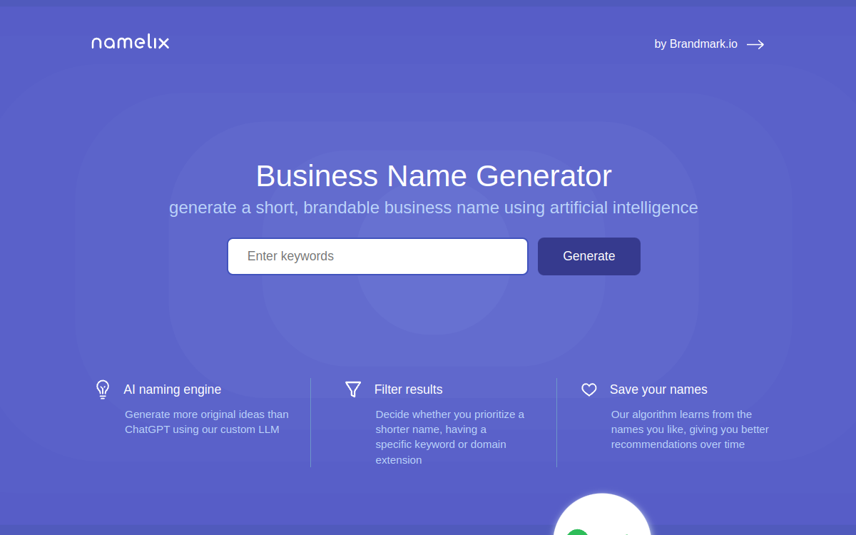 Namelix website screenshot