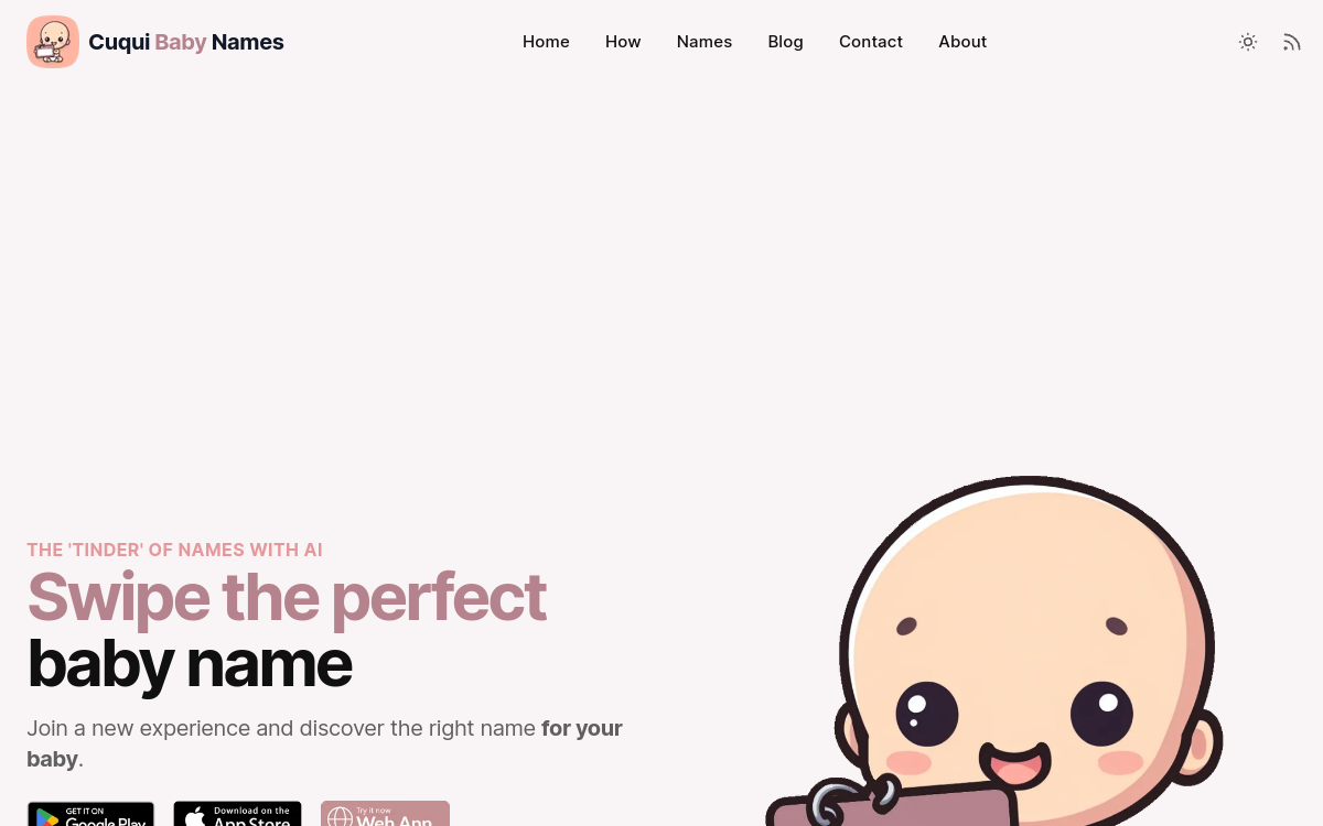 NameWith AI website screenshot