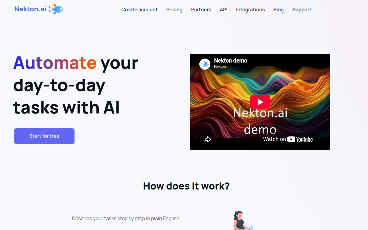 Nekton.ai website screenshot