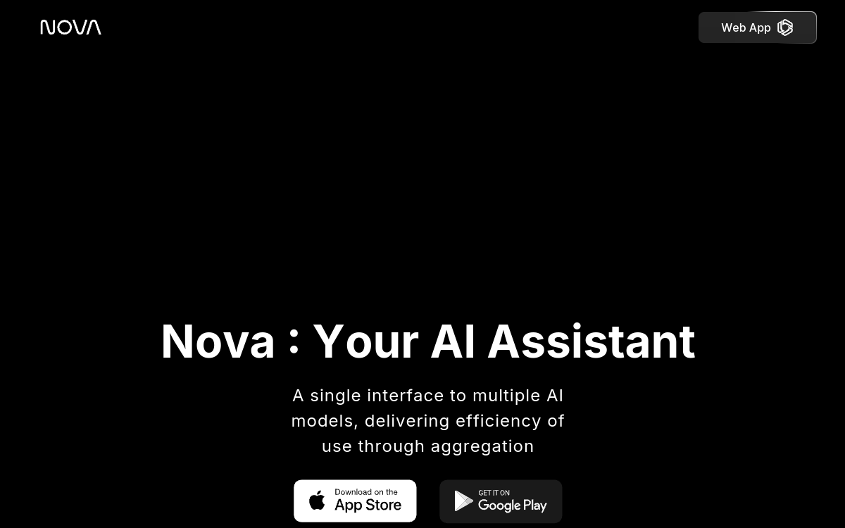 Nova - ChatGPT AI Chatbot website screenshot