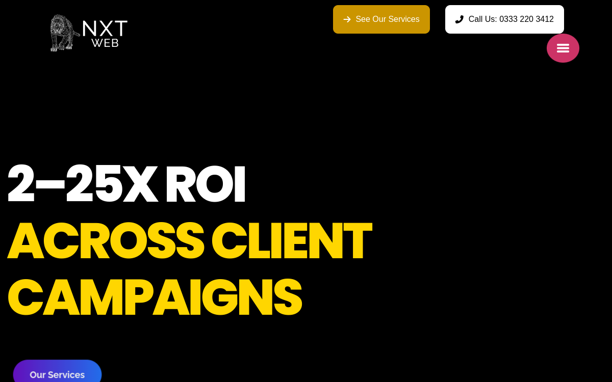NXTWEB Agency homepage screenshot