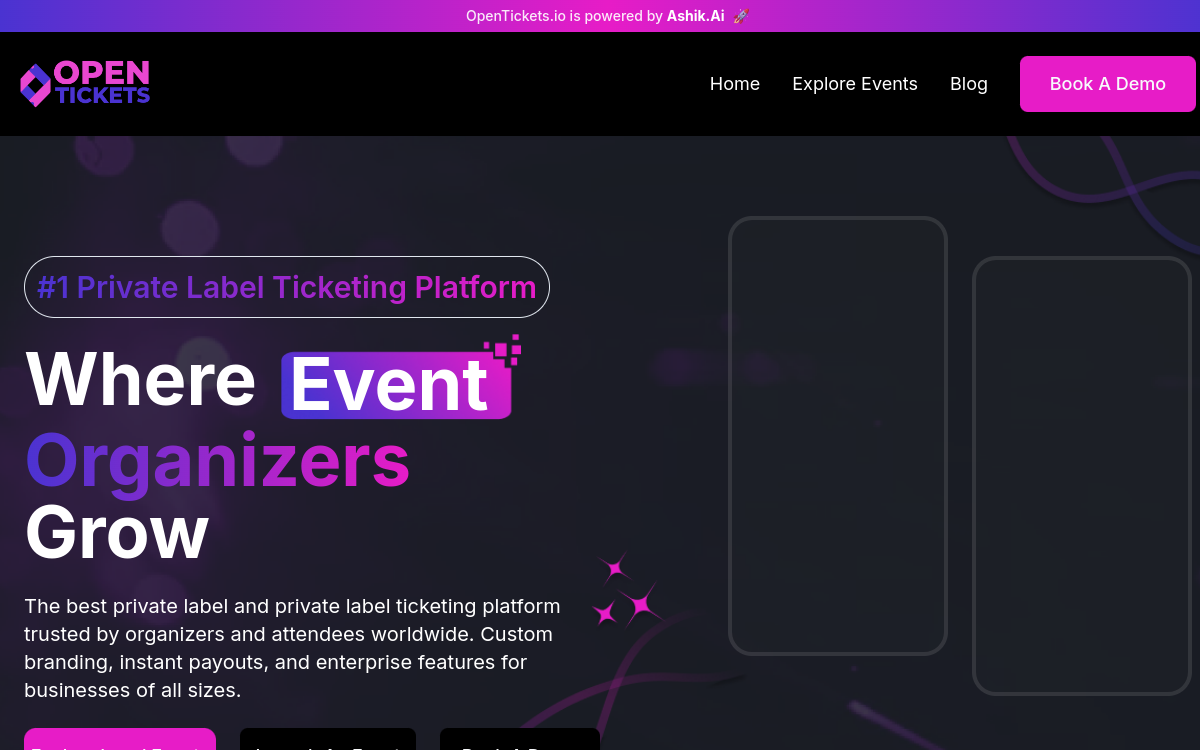 OpenTickets preview