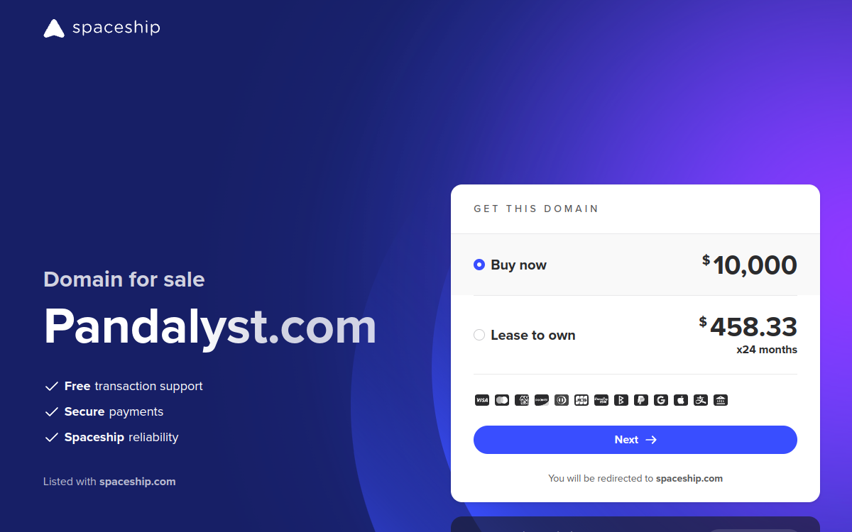 Pandalyst website screenshot