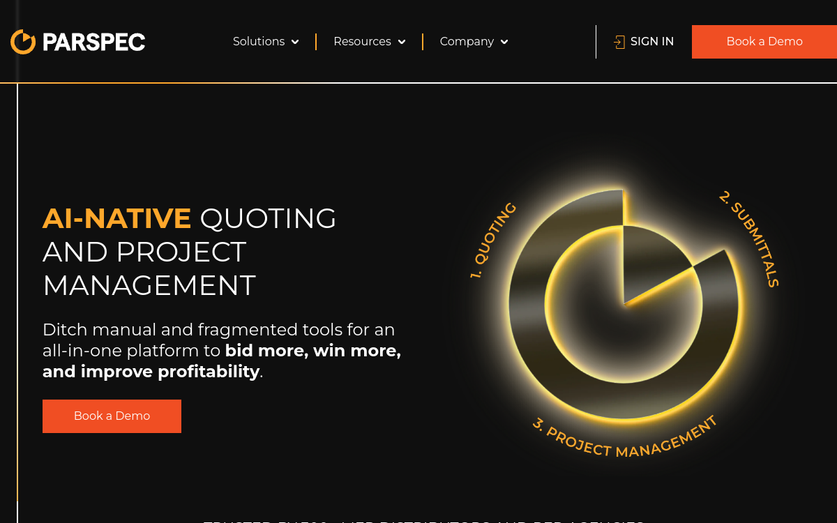 Parspec website screenshot