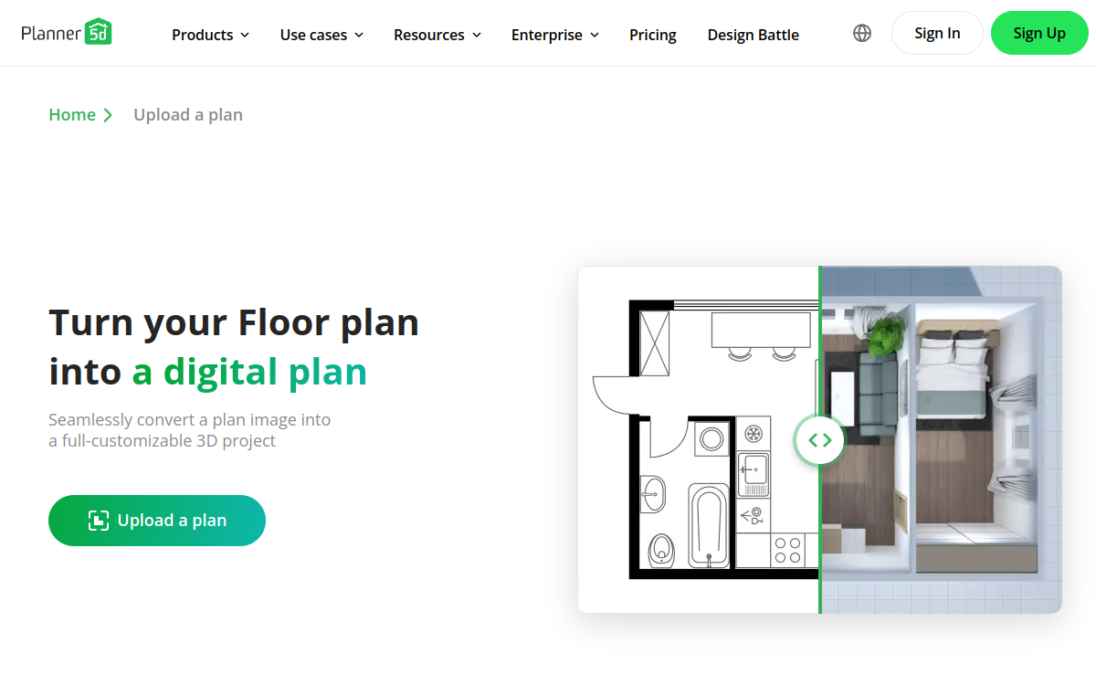 Planner 5D website screenshot