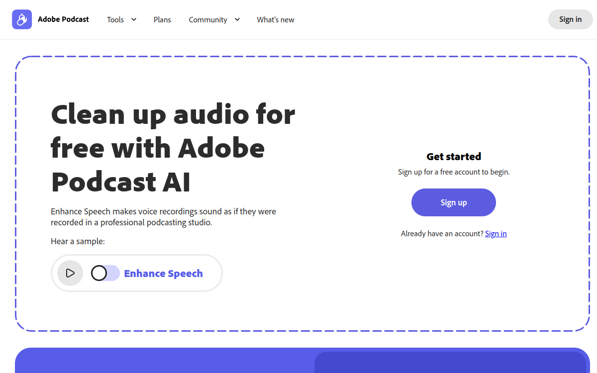 Adobe Enhance Speech screenshot