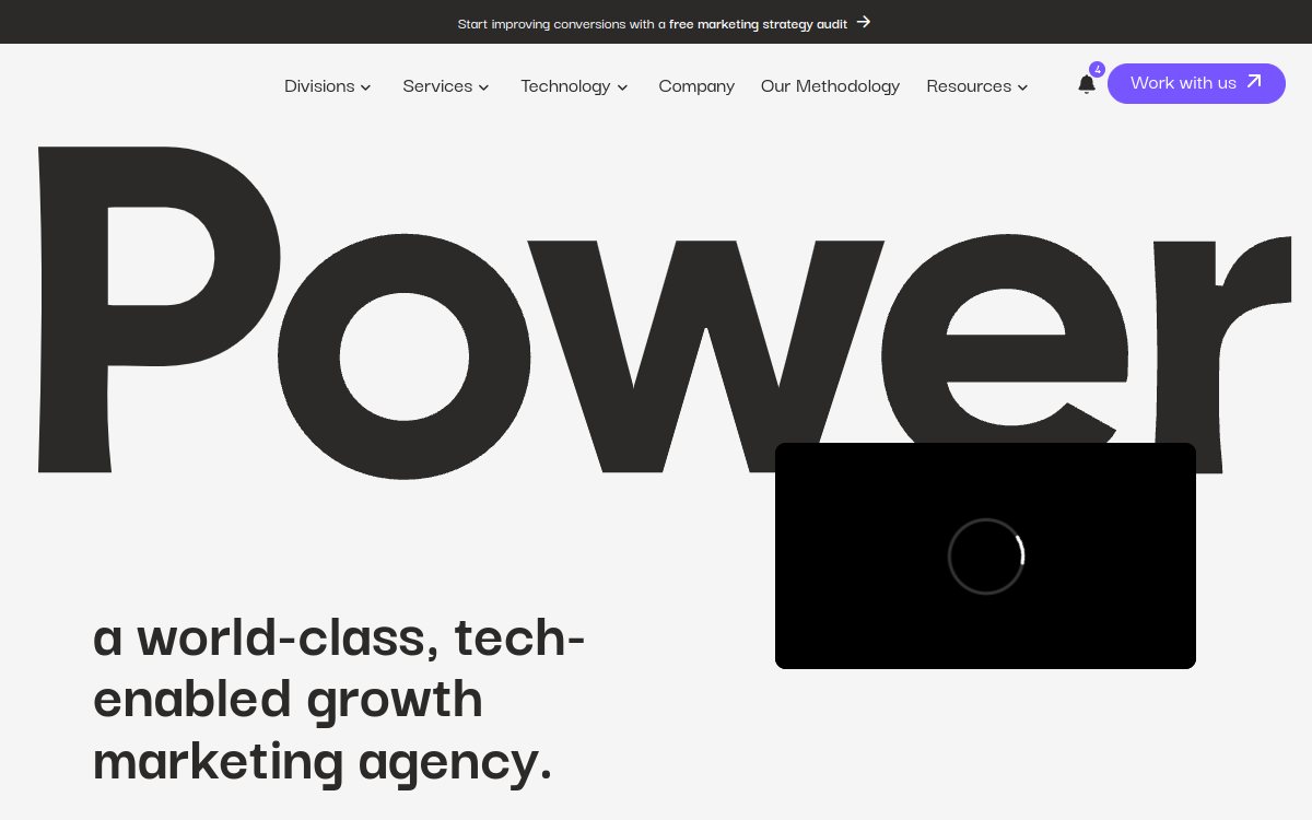 Power Digital homepage screenshot