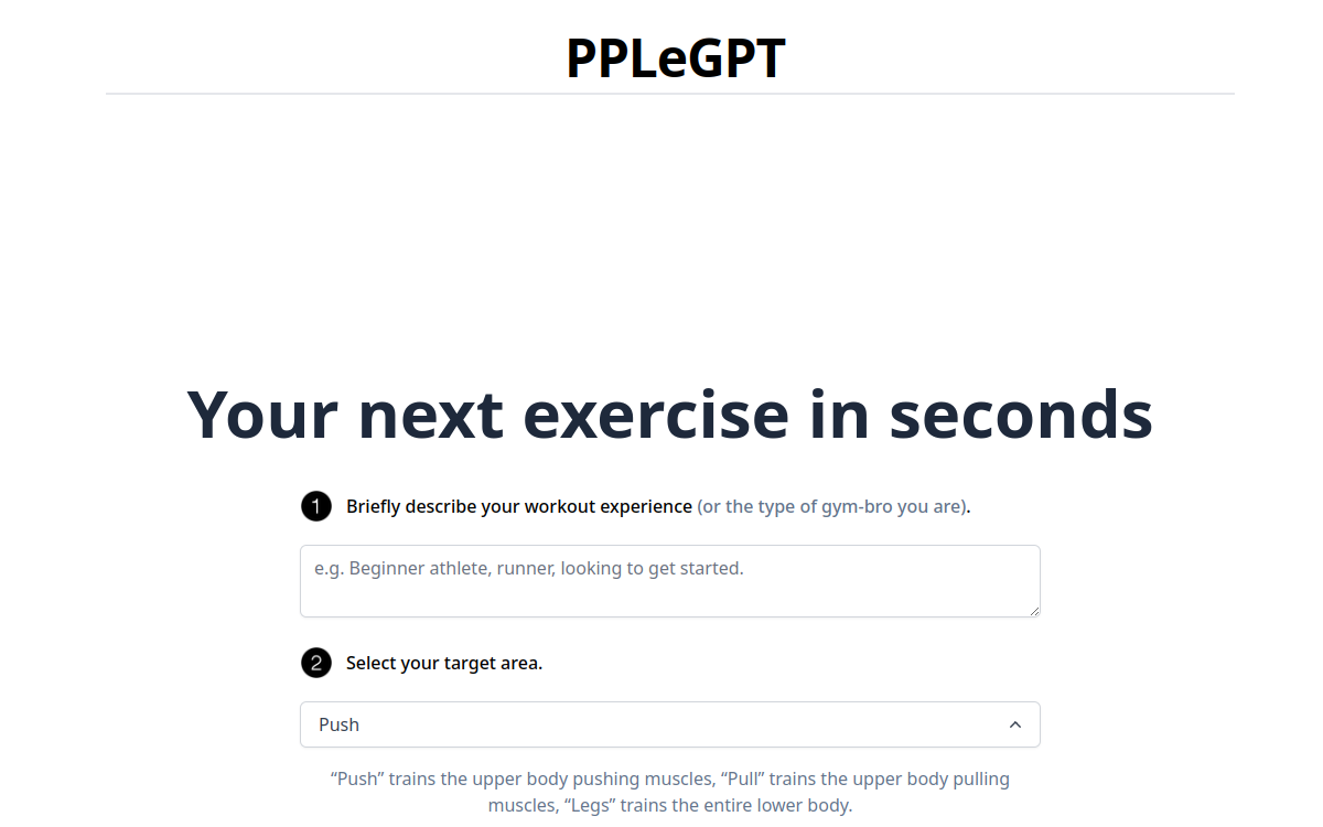 PPLEGPT website screenshot