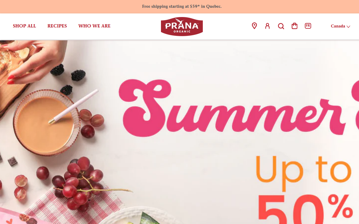 Aperçu pranafoods.ca